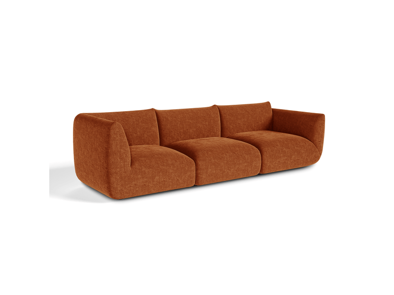 Canapé modulable 5 places en velours chenillé nooma NOOMA - Conforama D