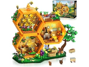 Jeu de construction maison des abeilles 1704 pieces abs avec led