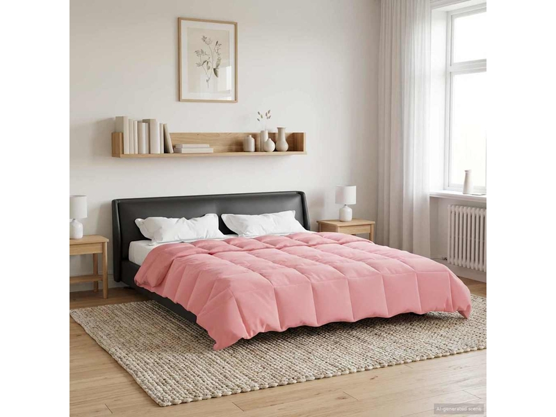 Couette - duvet d'été 240 x 260 cm été microfibre (100% polyester) rose - Conforama B