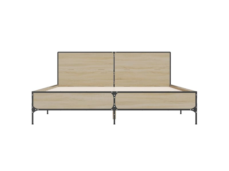  Lit double- lit adulte -  cadre de lit sans matelas chêne sonoma 135x190 cm  - Conforama C