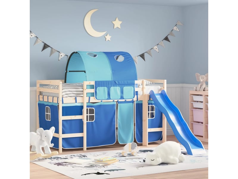  Rideaux pour lit mezzanine avec tunnel bleu polyester cf44932  - Conforama B