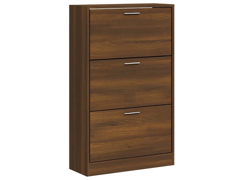  Meuble à chaussure | armoire à chaussures chêne marron 63x24x103cm bois d'ingénierie  - Conforama A