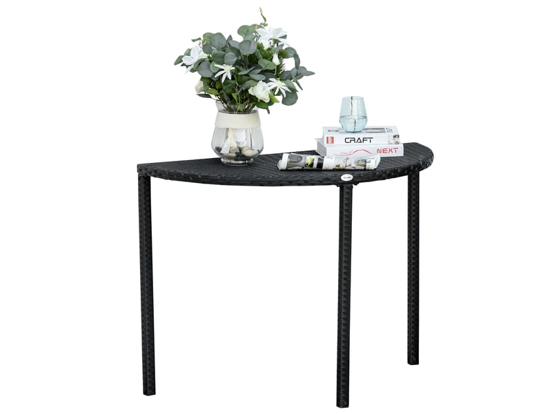 Table de jardin résine noir 100x50x74cm - Conforama A
