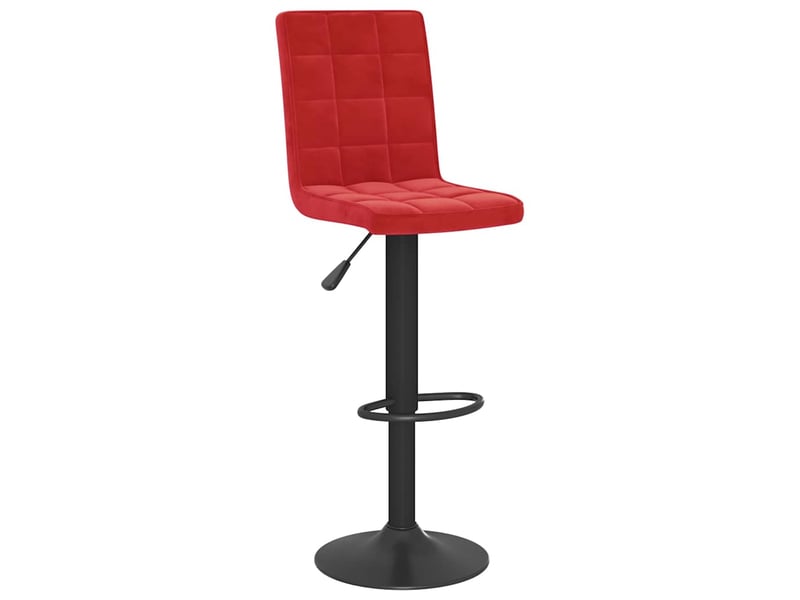  Lot de 2 tabouret de bar, chaise de bar rouge bordeaux velours shl57686  - Conforama C