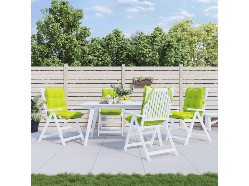  Lot de 4 coussins d'extérieur, coussins de chaise vert vif. 100 x 50 x 7 cm cf56428  - Conforama B