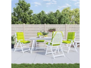 Lot de 4 coussins d'extérieur, coussins de chaise vert vif. 100 x 50 x 7 cm cf56428