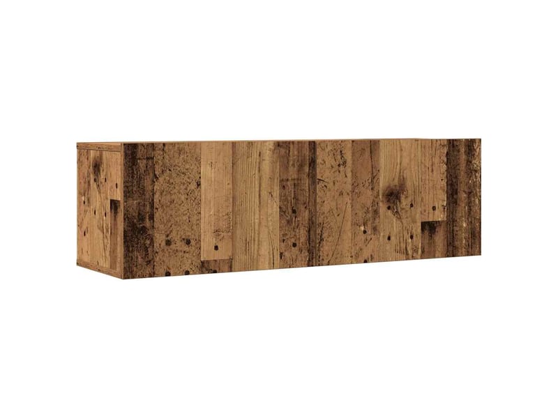  Ensemble de meuble tv - banc tv - meuble de rangement mural 7 pcs vieux bois bois d'ingénierie  - Conforama D