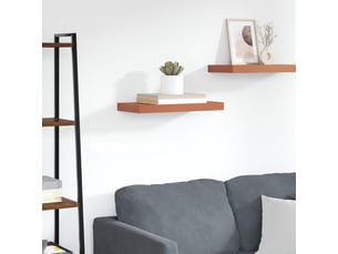 Étagère flottante, étagère suspendue montage mural rouge 60 x 23,5 x 3,8 cm cf42572