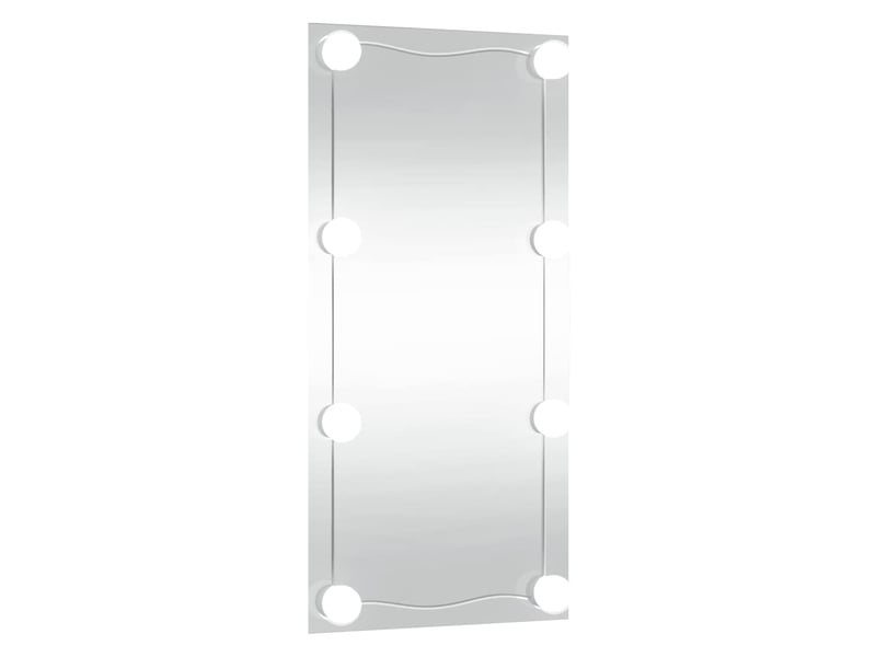  Miroir mural avec lumières led 30x60 cm verre rectangulaire cf62816  - Conforama D