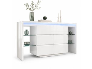 Buffet 0 porte(s)  6 tiroir(s) MODENVIE  - 155 cm coloris blanc 