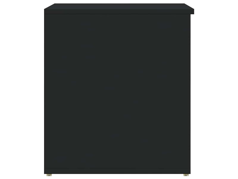  Coffre de rangement, boîte de rangement de rangement noir 84x42x46 cm bois d'ingénierie  - Conforama E