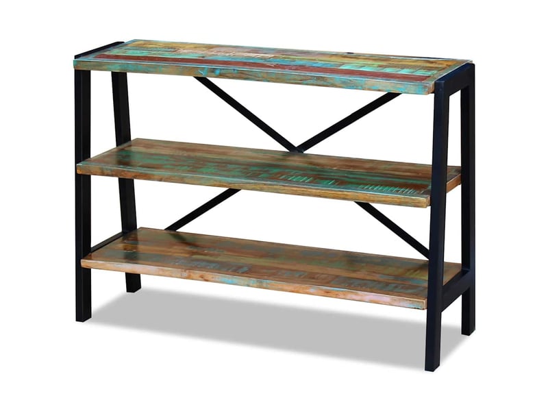  Buffet - bahut - meuble de rangement 3 étagères bois de récupération massif  - Conforama C
