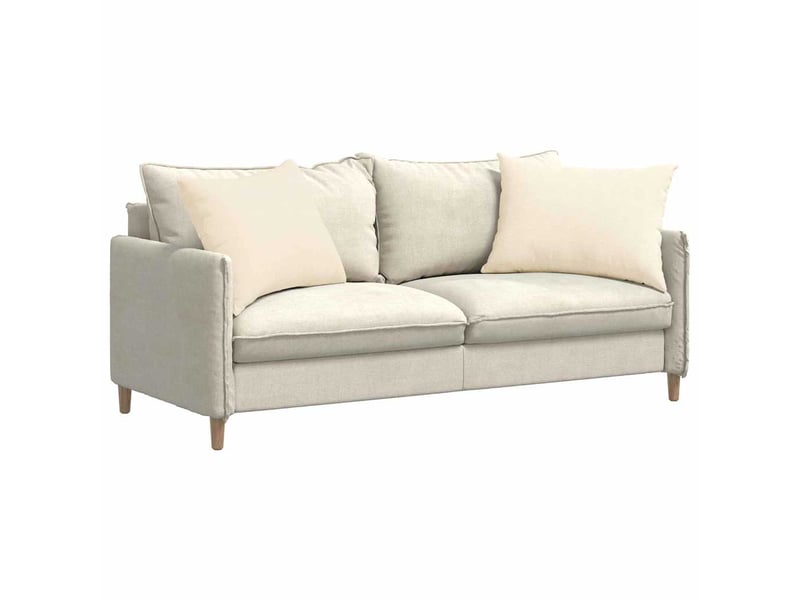 Lot de 2 coussins de canapé, coussins décoratifs crème 70 x 50 cm cf59053 - Conforama C