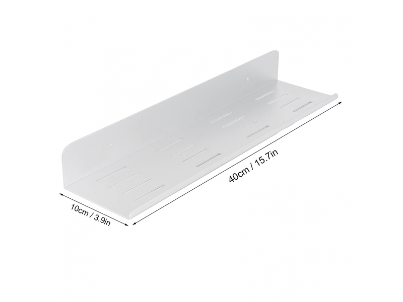 Étagère de salle de bain murale en aluminium de 40 cm pour rangement à domicile - Conforama C