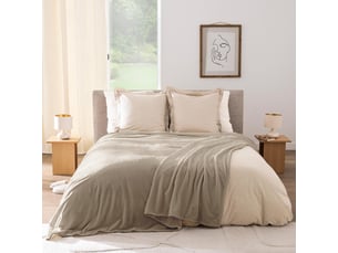 Couverture  taupe 220x240 flanou