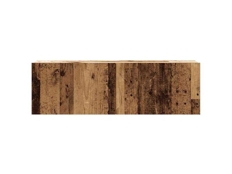 Lot de 3 meuble tv mural, meuble tv suspendu vieux bois 100x30x30 cm bois ingénierie  - Conforama E