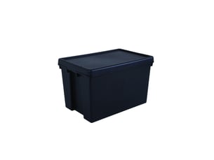 Boîte stockage en plastique noir 40 x 59,5 x 37 cm 62l