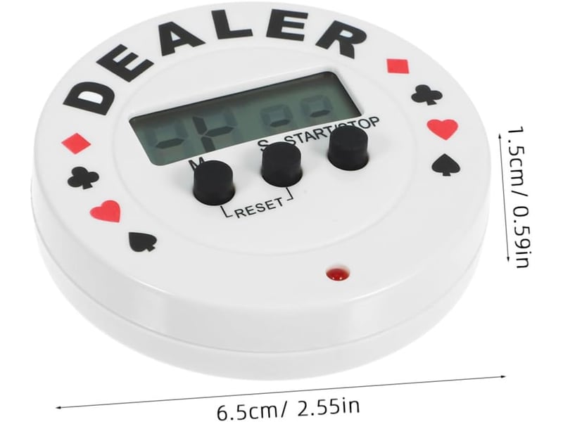  Minuteur de poker numérique croupier de table compact minuteur créatif round base pour joueurs de poker soirées de jeux compte à rebours none - Conforama B