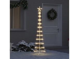 Sapin de noël - arbre de noël led blanc chaud 51 x 51 x 190 cm métal