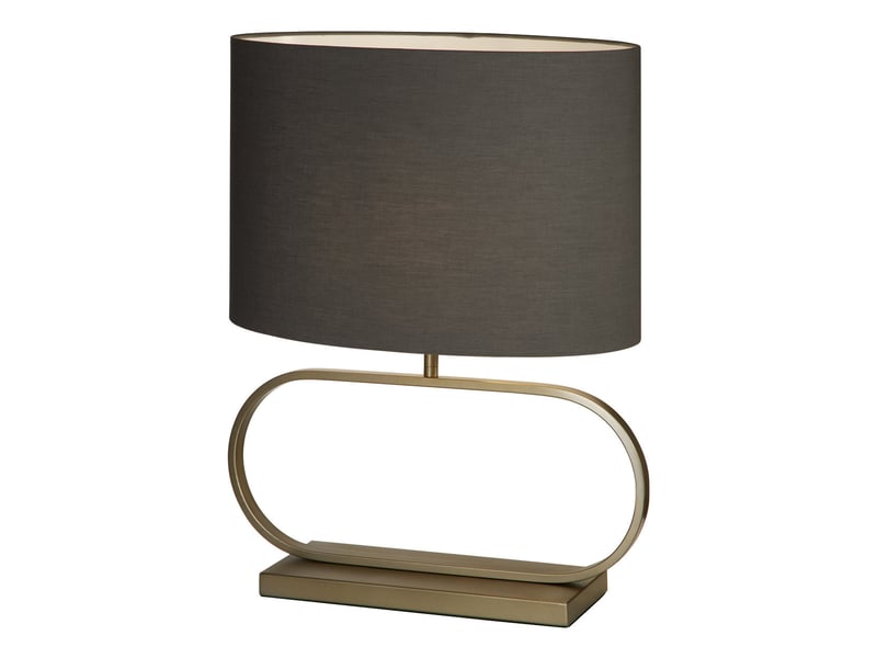  Searchlight sleek lampe de table, bronze, abat-jour gris, 1 x e27  - Conforama A