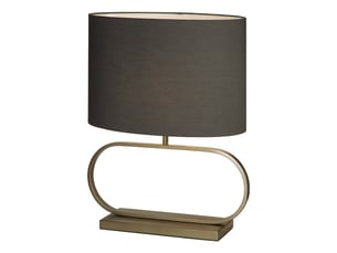 Searchlight sleek lampe de table, bronze, abat-jour gris, 1 x e27