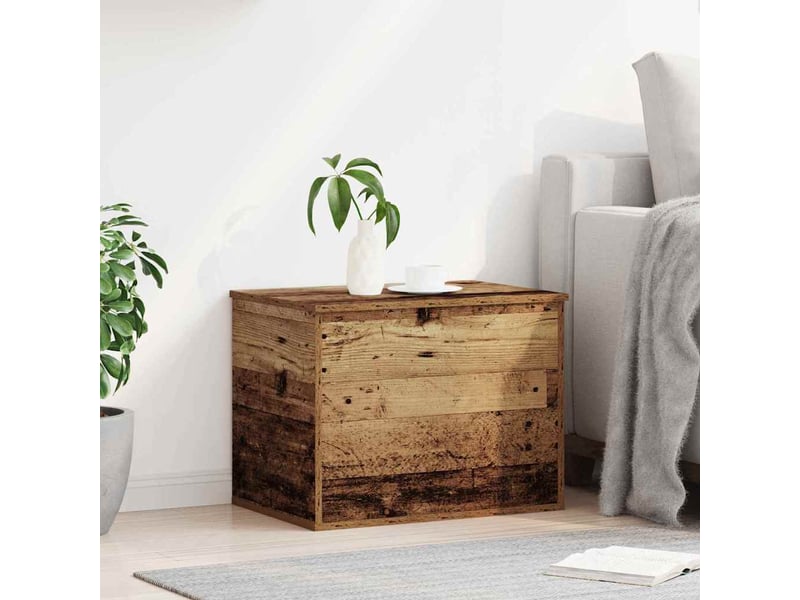  Boîte de rangement, coffre de rangement bois ancien 60x42x46 cm  - Conforama D