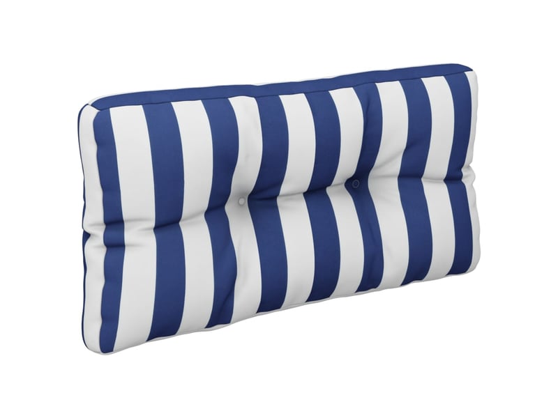  Lot de 2 coussins de palette, coussins de canapé rayures bleuesblanches tissu cf59593  - Conforama D
