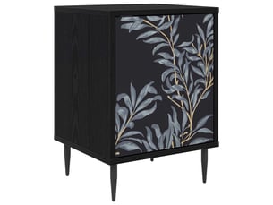 Table de chevet - cabinet de chevet - table de nuit dokkum chêne noir 36 x 33 x 51 cm
