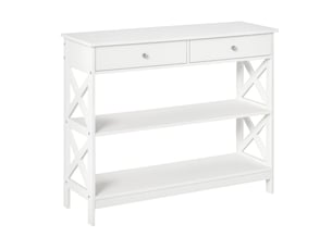 Console 2 tiroir(s)  coloris blanc <strong></strong> <strong></strong>