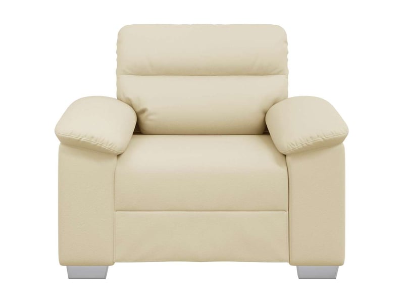  Fauteuil canapé, fauteuil d'appoint crème 100x81x84 cm en similicuir  - Conforama D