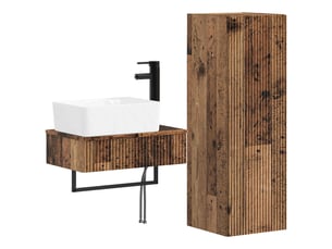 Ensemble de mobilier de salle de bain 2 pcs bois ancien shl6993