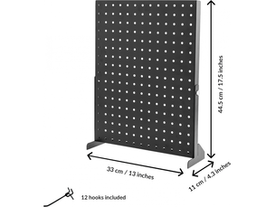 Peg board | panneau perforé pour vendeurs | plaque perforée organisation | crochets pour panneaux perforés noirs pour maison, magasin, bureau | tablea