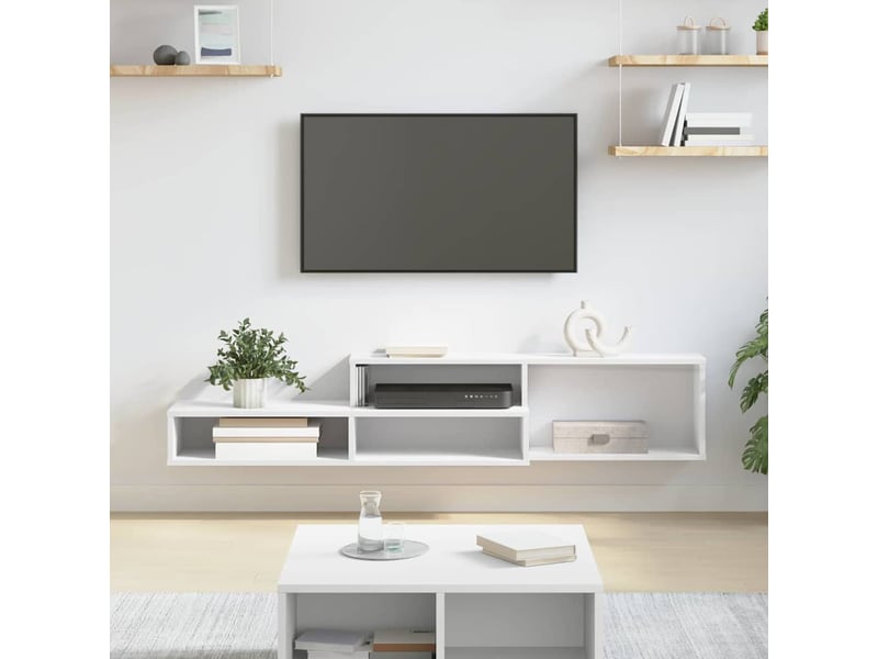 Meuble tv - supportmuralpourtv 150x25x28,5cm bois d'ingénierie  - Conforama B