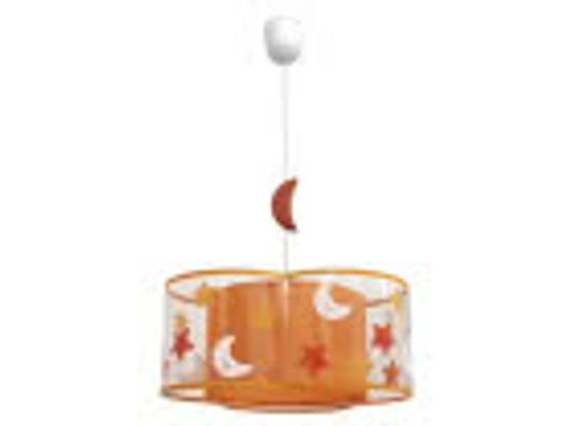  Suspension enfant fabrilamp astros orange 1xe27 hauteur réglable 35-70 cm ø37 cm 039593504 - Conforama B