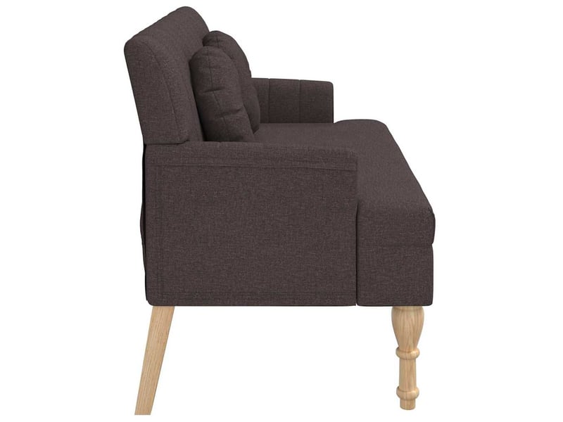  Banc chambre avec coussins marron foncé 113x64,5x75,5 cm tissu  - Conforama D