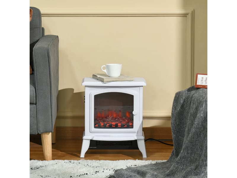  Cheminée électrique décorative blanche, chauffage 10002000 w pour 20 à 25 m²  - Conforama C