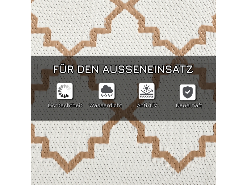  Tapis de camping double face résistant aux intempéries avec sac de rangement, pour l'intérieur et l'extérieur (182 x 274 cm) PA314768JJZJ - Conforama C