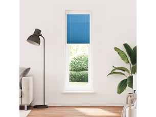 Store plissé, store de fenêtre bleu 65x200 cm largeur du tissu 64,4 cm polyester cf46800
