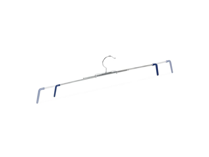  Lot de 10 cintres à pantalons 11 x 50 x 1,2 cm avec revêtement antidérapant style pratique en métal noir 13_0008298  - Conforama E