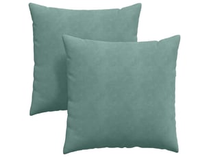 Lot de 2 coussins de canapé, coussins décoratifs vert mer 80 x 80 cm cf59219