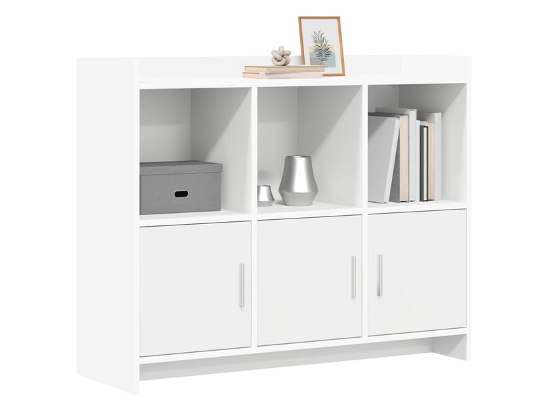  Buffet - bahut - meuble de rangement blanc 98,5 x 33 x 80 cm bois d'ingénierie  - Conforama C