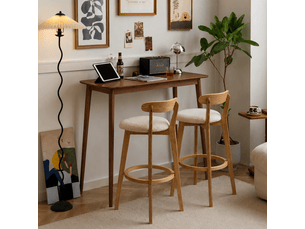Nordlys - table de bar design scandinave bois pin marron