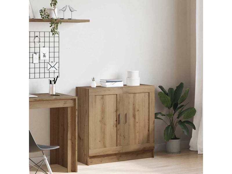  Bibliothèque chêne artisanal 82,5x30,5x80 cm bois d'ingénierie shl9763  - Conforama C