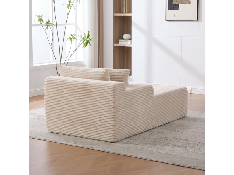  Canapé modulable, canapé de salon, en tissu chenille, mousse haute résilience 30d, facile à déplacer, base antidérapante  - Conforama R