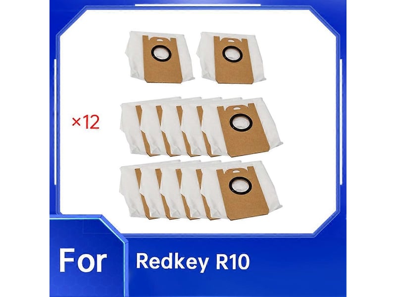  12 pcs dust bags for redkey r10 sweeper accessories replacement trash bags  - Conforama B