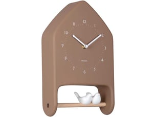 Horloge murale love birds marron