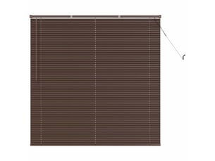 Store vénitien, store de fenêtre marron foncé avec motif 150 x 130 cm 25 mm pvc cf48029