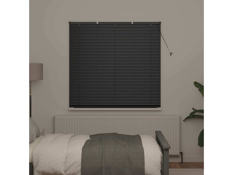 Store vénitien, store de fenêtre noir 175 x 140 cm 25 mm aluminium cf48122 - Conforama C