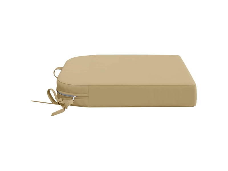 Lot de 4 coussins de siège, coussins d'assise soest 100 % polyester beige cf60779 - Conforama D