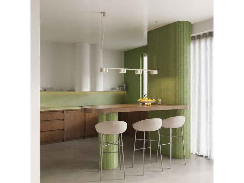  Lustre ovio 4 beige gx53 aluminium moderne 208x122x12cm SL.3321 - Conforama C
